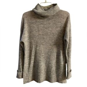 Sita murt anthropologie Heather Gray Cowl Neck Sweater alpaca blend Medium